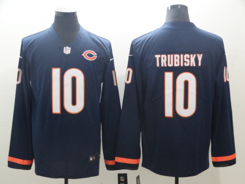 Men's Chicago Bears Mitch Trubisky #10 Navy Team Jersey